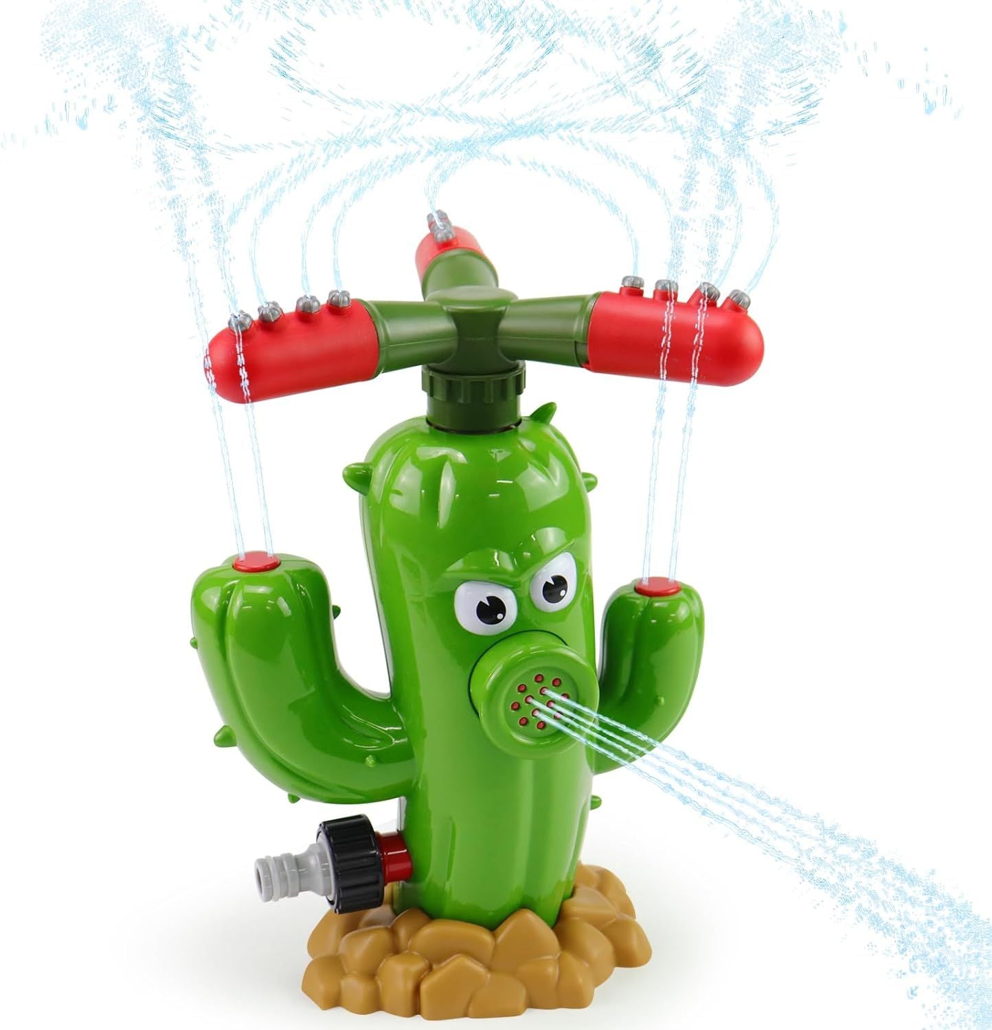 Kids Water Spray Sprinkler Toy 360 Degree Rotating Garden Cactus Outdoor Sprinkler
