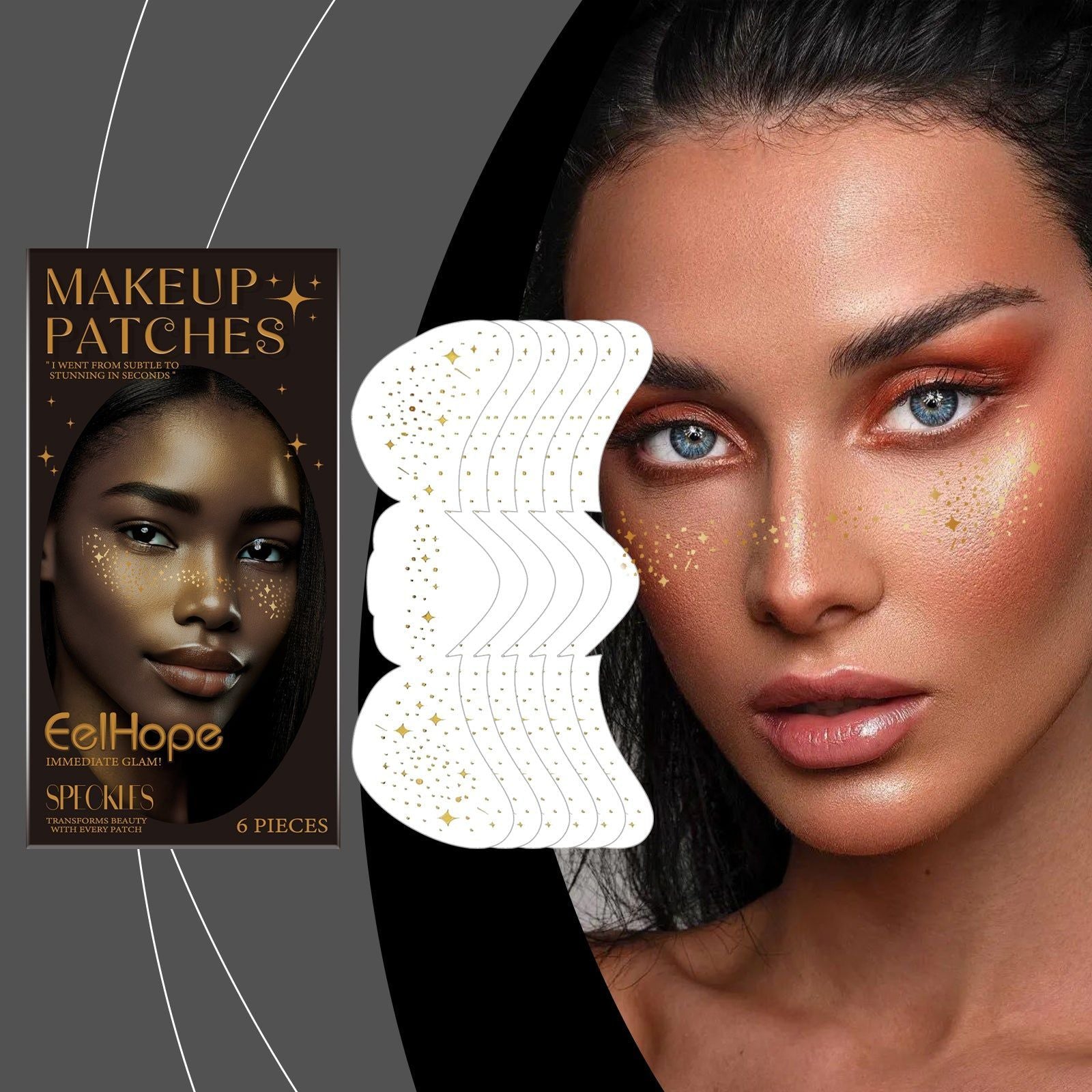 Create Natural Freckle Look with Waterproof Freckle Patch Stickers, Easy & Long-lasting ,6pieces
