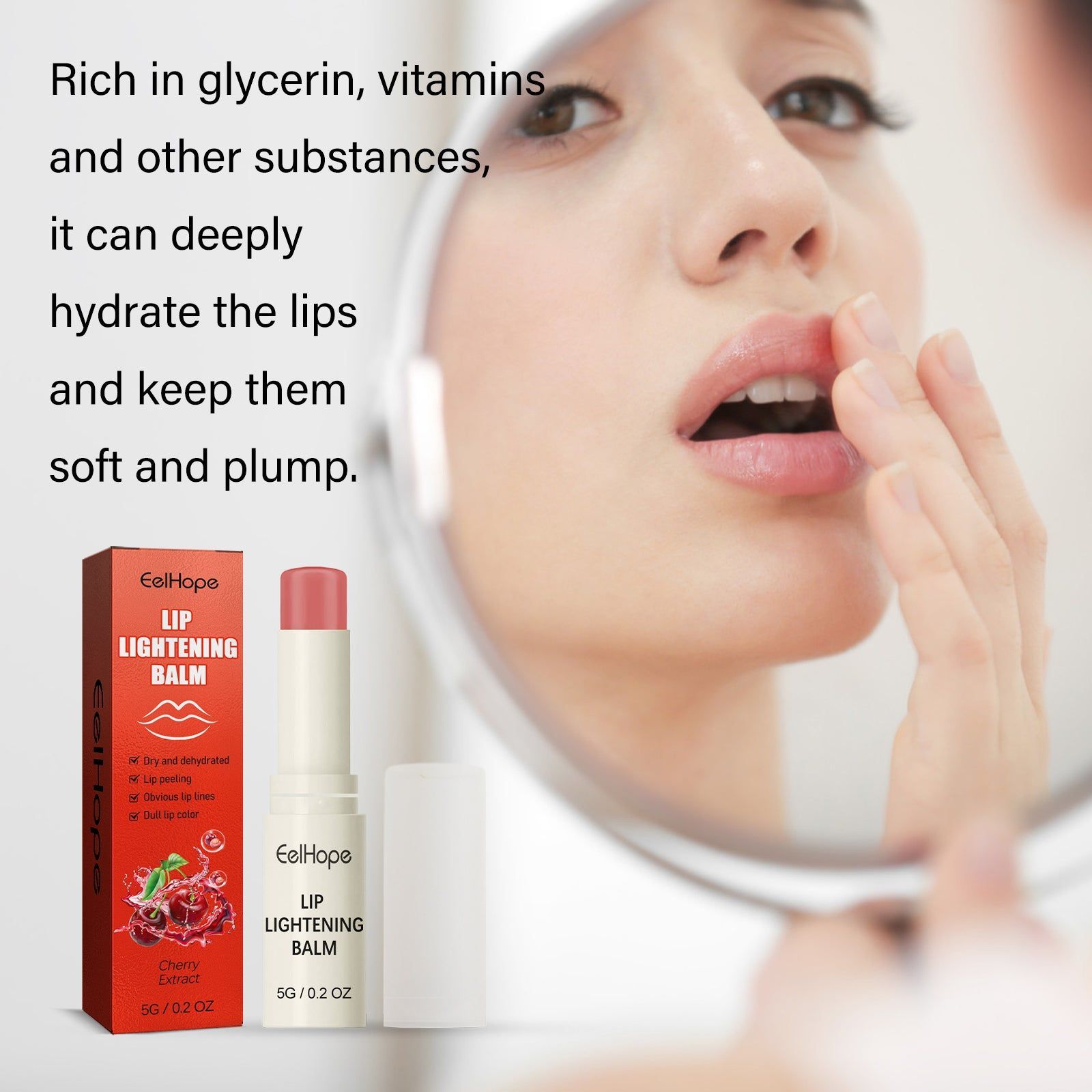 Cherry Lip Moisturizer, Hydrating Lip Balm for Soft, Smooth, and Nourished Lips ,5g
