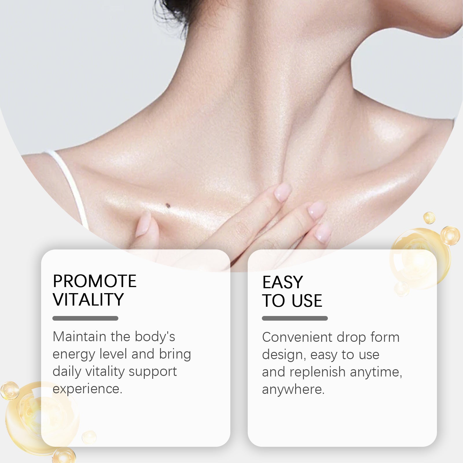 Thyroid Body Care Drops, Natural Energy Boost, Daily Vitality, Easy Massage Supplement ,59ml