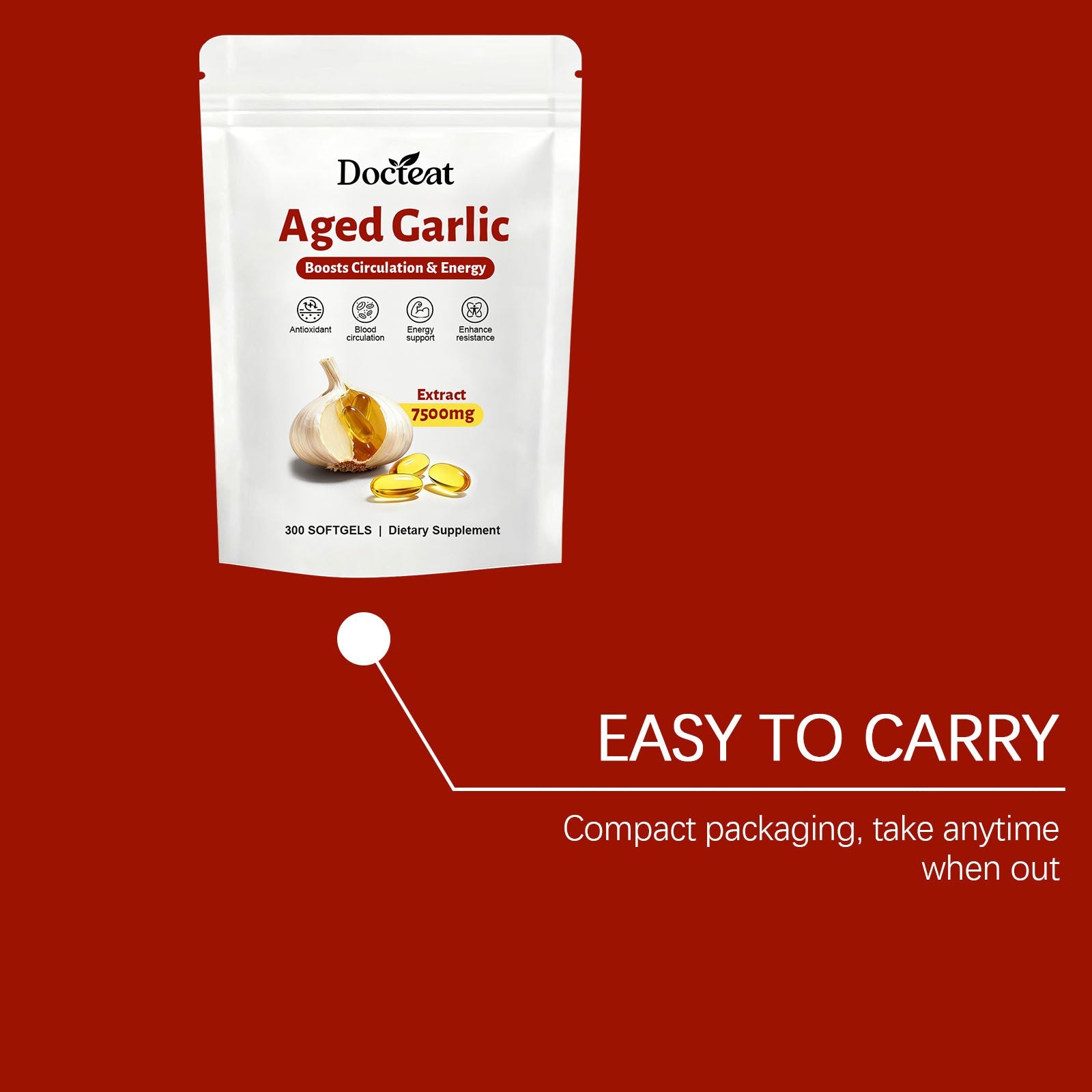 Boost Your Body Care with Garlic Extract Soft Capsules, Immune & Heart Support ,300 softgels