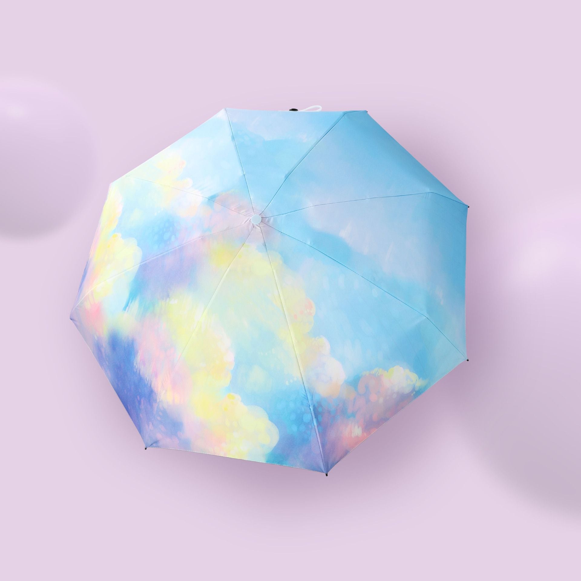 Outdoor Gradient UV Protection Capsule Umbrella Pastel Rainbow Umbrella