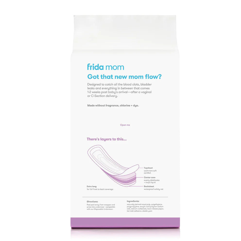Frida Mom Postpartum Catch-All Pads - Ultra-Absorbent Maternity Pads
