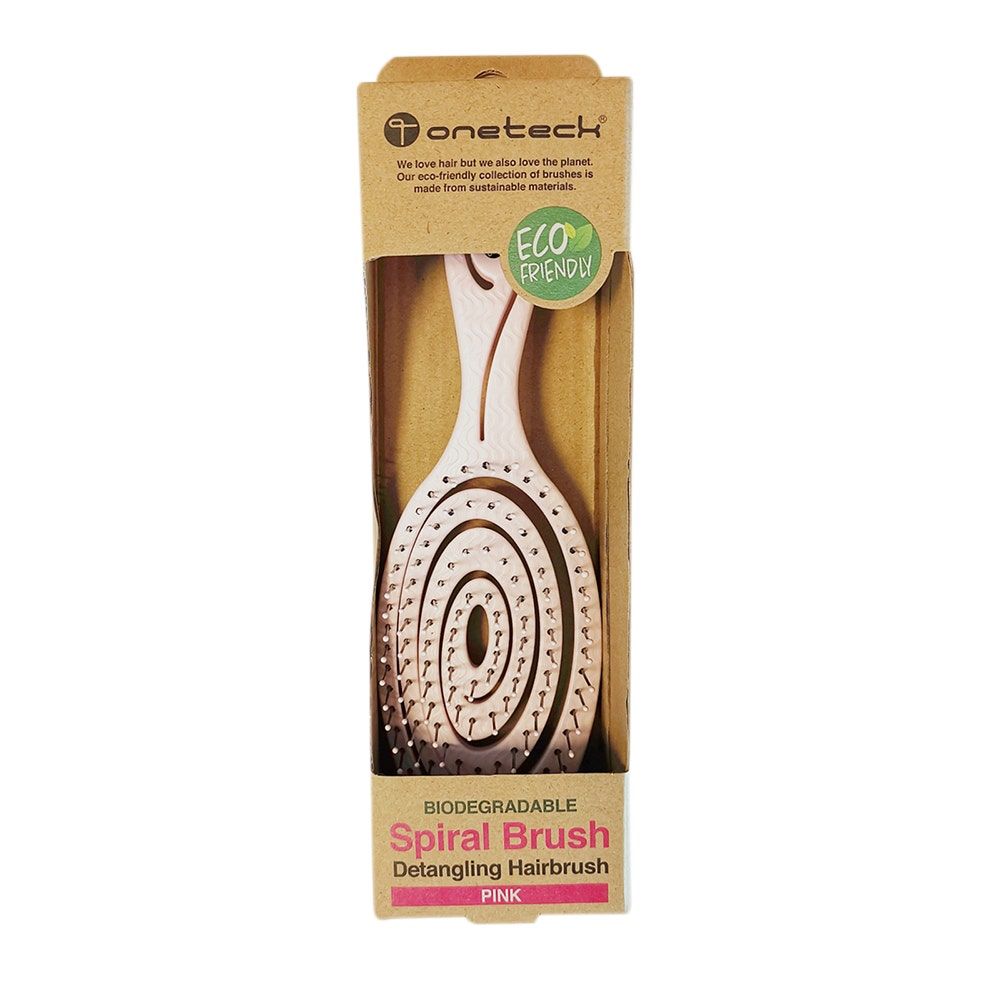Onetech Biodegradable Spiral Detangling Hair Brush