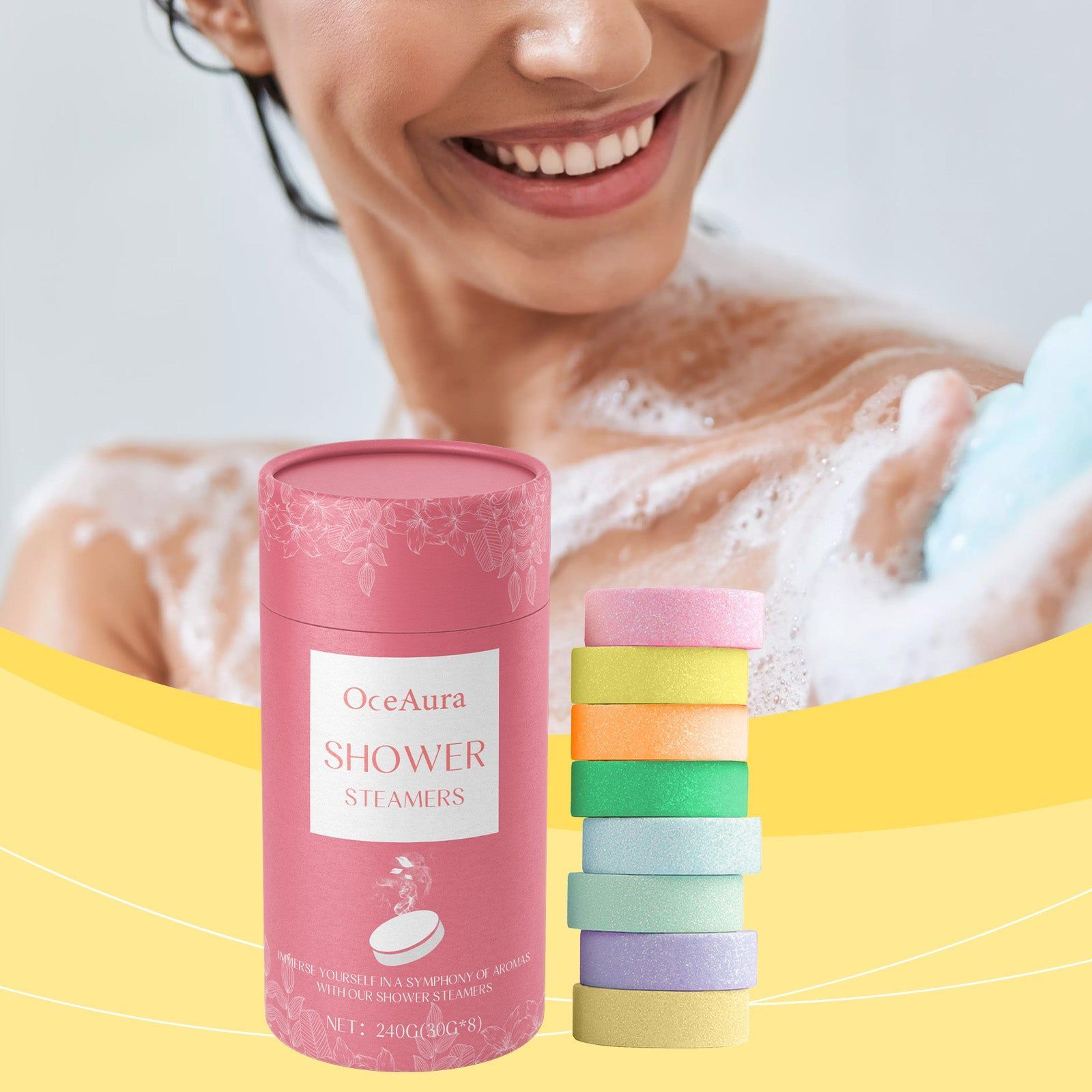 Bath Aromatherapy Tablets, Body Cleansing, Relaxing Fragrance, Stress Relief ,1 set