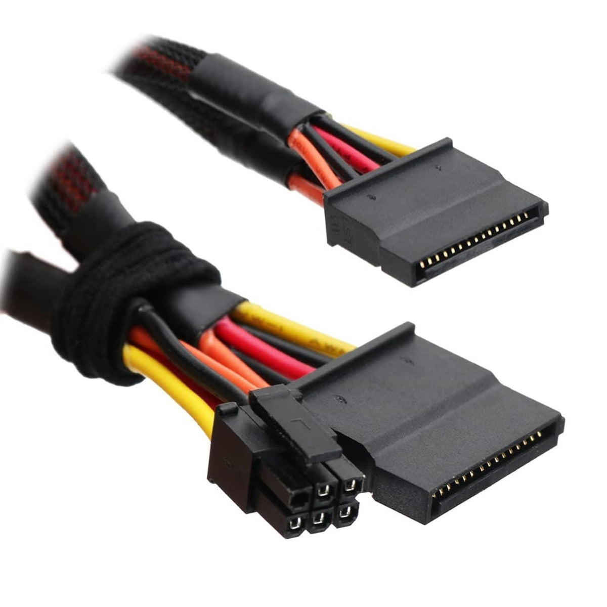 Mini 6Pin to 15Pin X2 SATA Power Cable Cord for Vostro 3650 3653 3655 Desktop Computer HDD SSD Expa