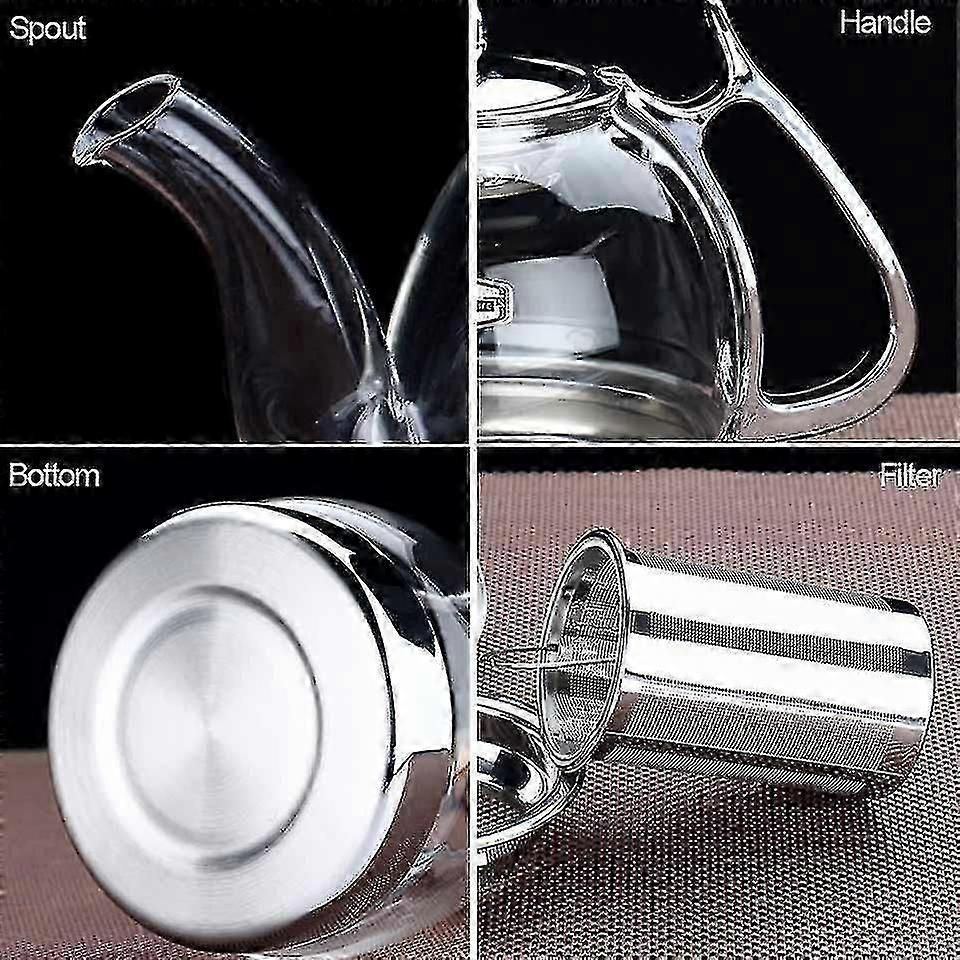 Coffee Tea Sets Induction Cooker Heat Resistant Glass Teapot Multifunctional Filter Pot 1000ml Pot-