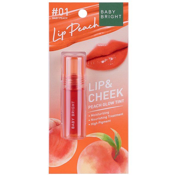 LIP & CHEEK PEACH GLOW TINT 2.4G BABY BRIGHT (M) #01 BABY PEACH