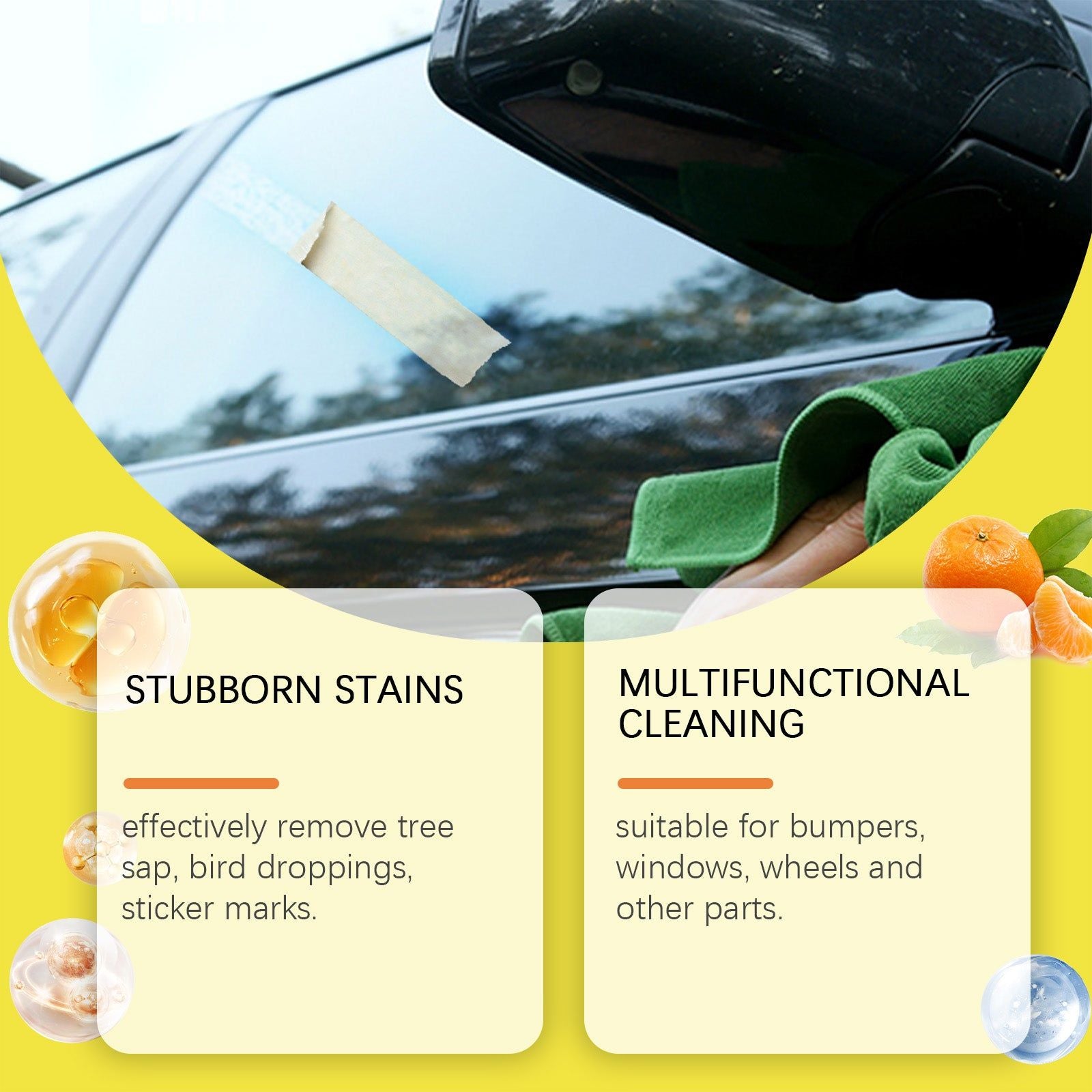 Car Cleaner, Multi-Functional Adhesive Remover, Stubborn Stain & Sticker Removal ,1set