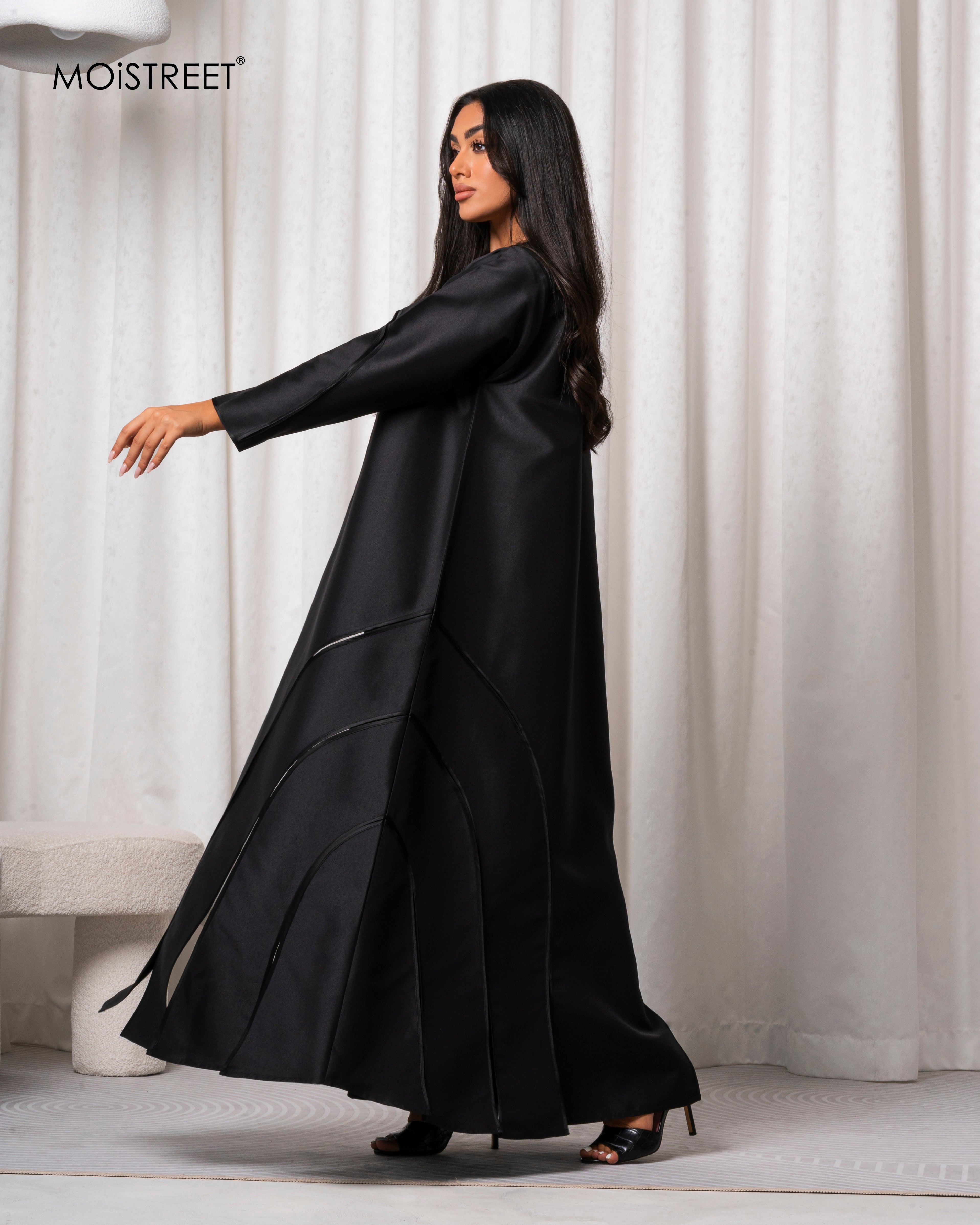 MOiSTREET Handmade Victoria Satin Abaya