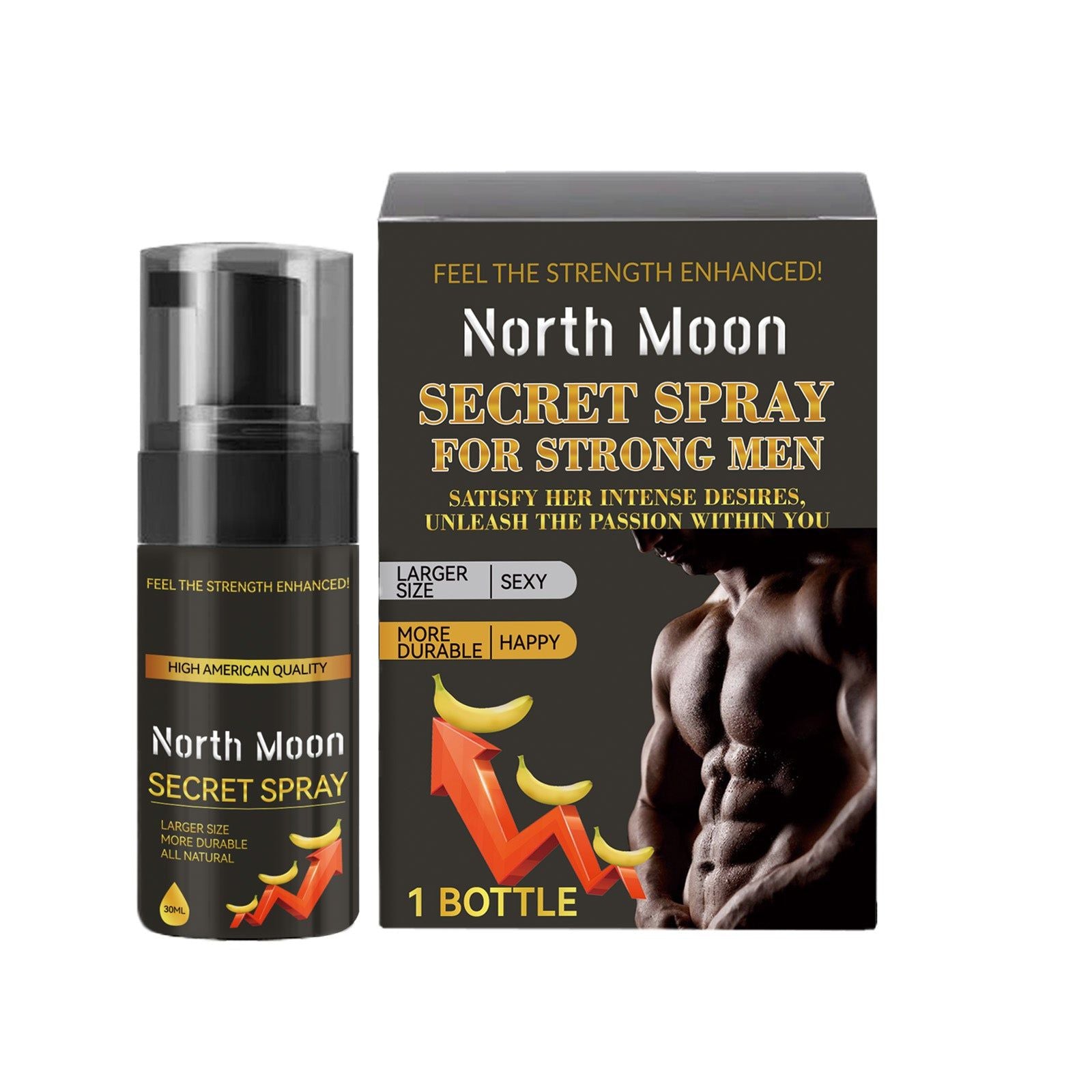 Men's Body Care Spray, Boost Vitality, Enhance Passion, Long-Lasting ,30ml