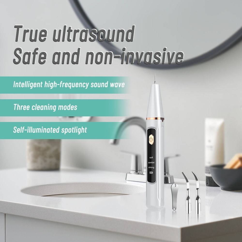 Ultrasonic Electric Tooth Cleaner Dental Scaler Stain Remover Teeth Cleaning Kit