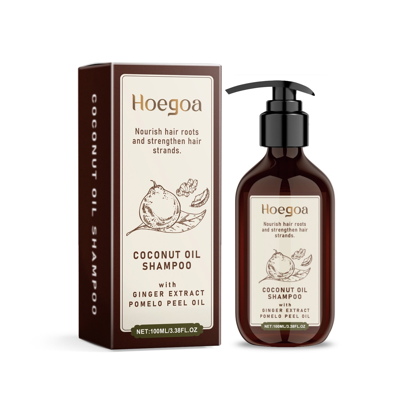 Coconut Oil Shampoo for Hair Care, Scalp Relief, Nourishing, Gentle, All Hair Types ,100ml
