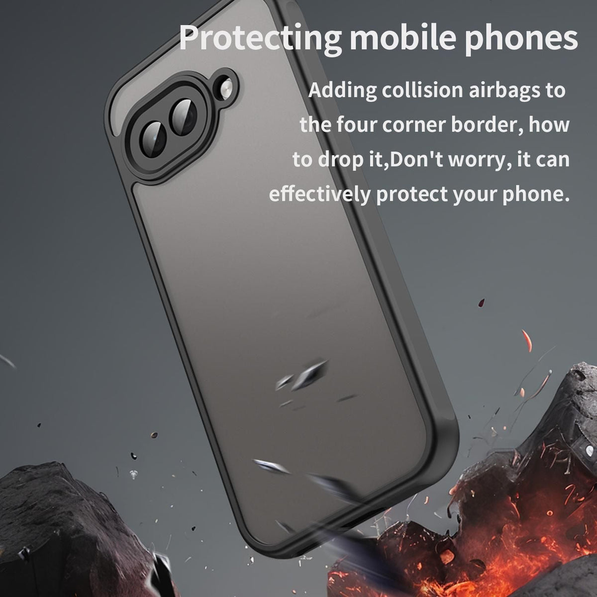 TPU Hybrid PC Frosted Phone Case For Google Pixel 9a