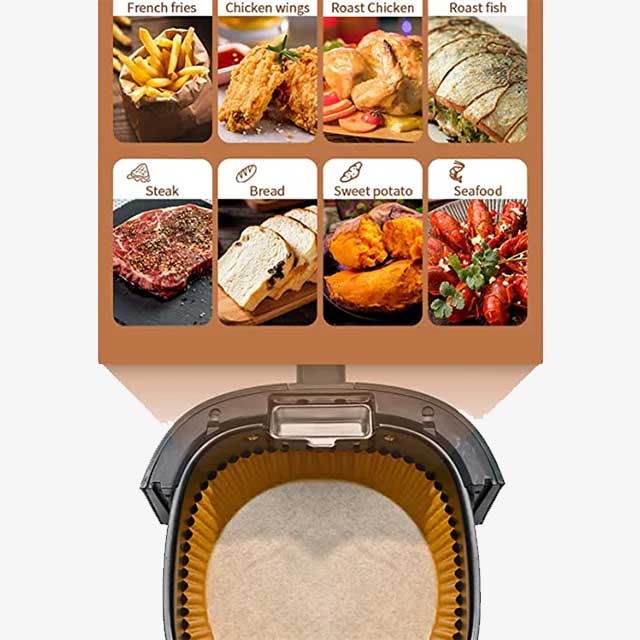 Air Fryer Parchment Paper - 50 Sheets (20x4.5cm) for Easy Cooking & Clean-Up, Non-Stick & Heat Resistant