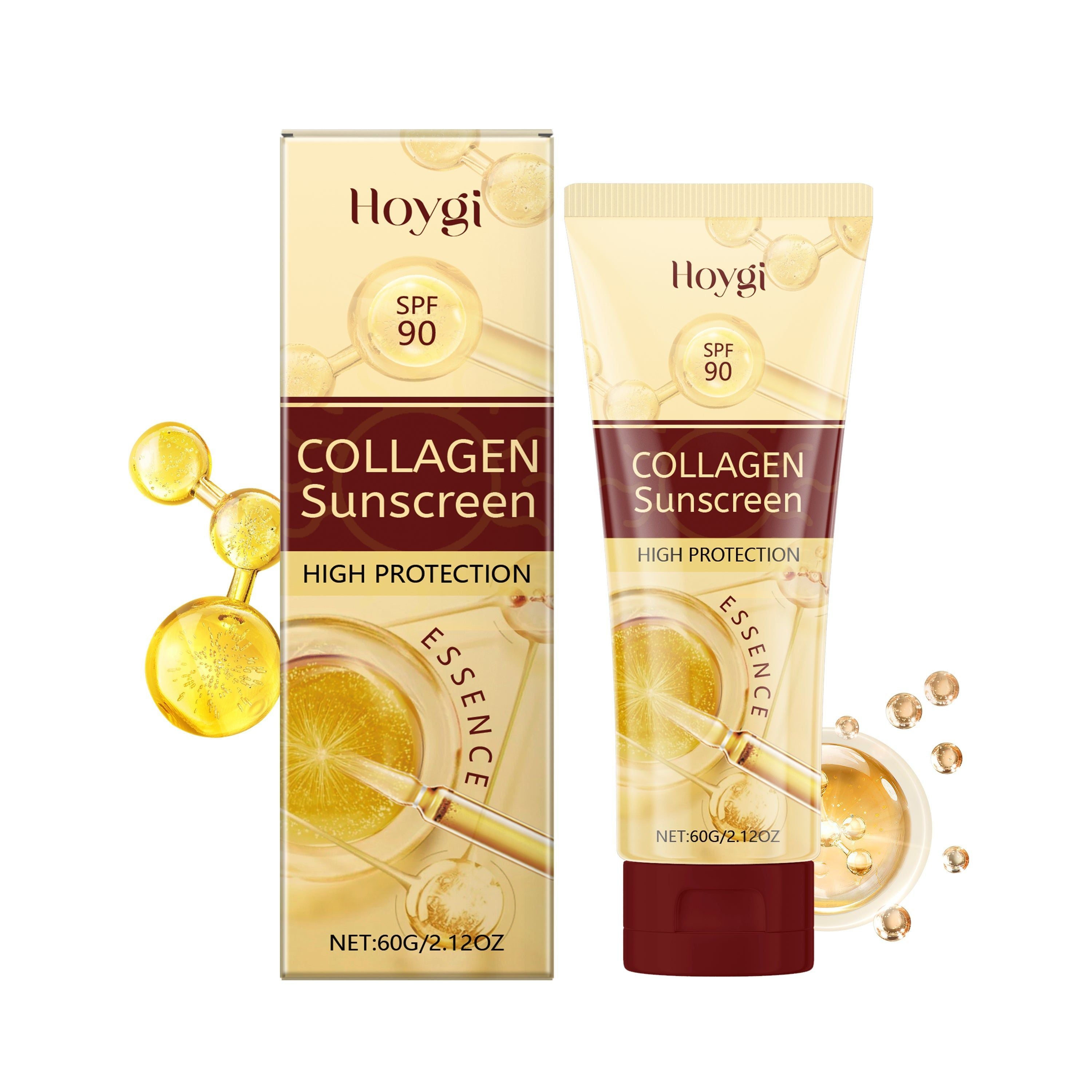 Collagen Facial Protection Cream, Moisturizing Brightening Outdoor Sunscreen ,60g