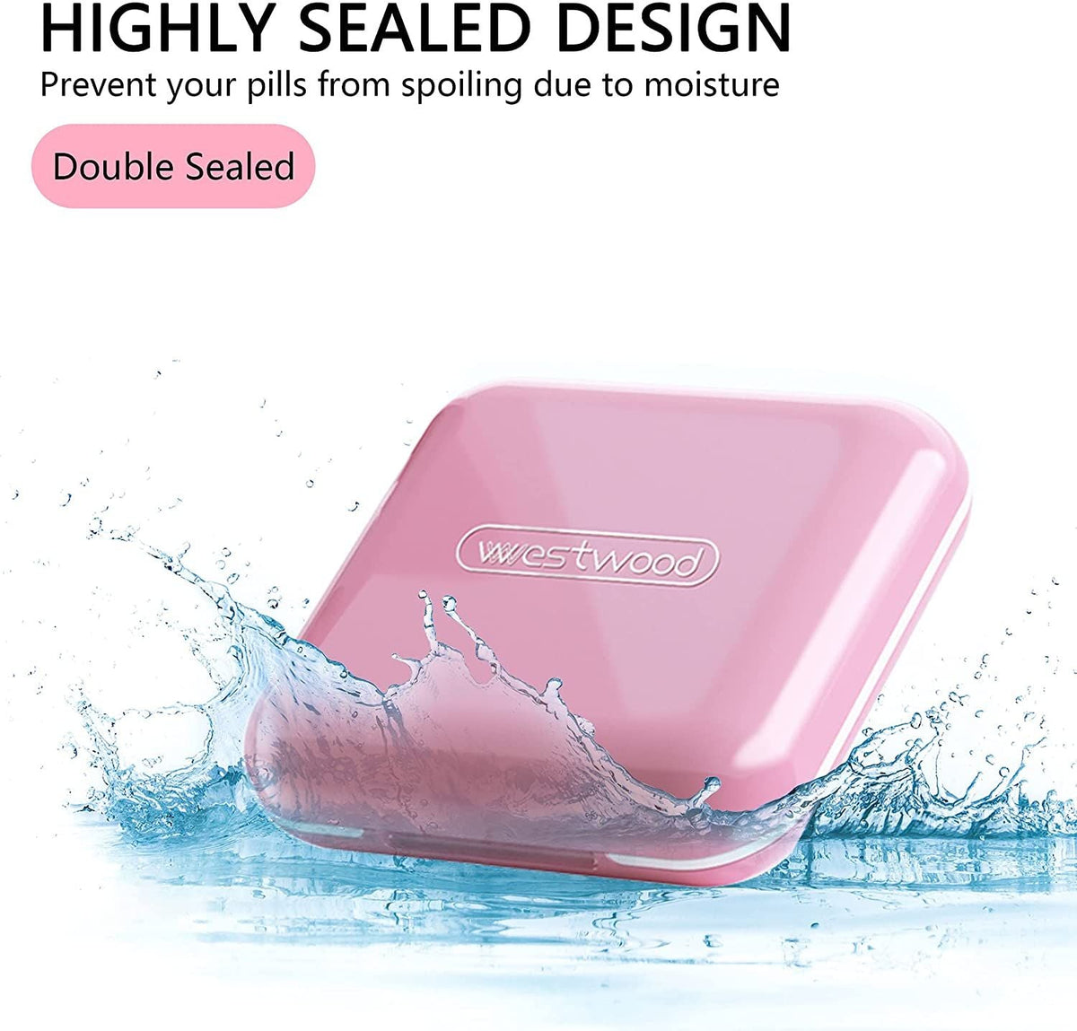 Daily Pill Case Small Pill Box Organizer Travel Medicine Container For Vitamins Fish Oils