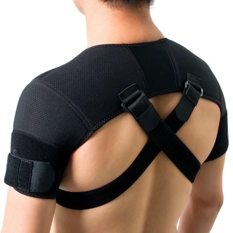 Adjustable Compression Recovery Shoulder Brace Support Wrap Pad for Men Women