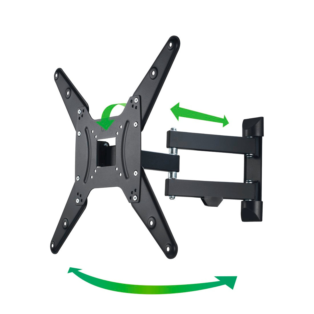 Hama 118103 FULLMOTION TV wall mount, 1 star, 400x400, 165cm (65 "), 2 arms, black