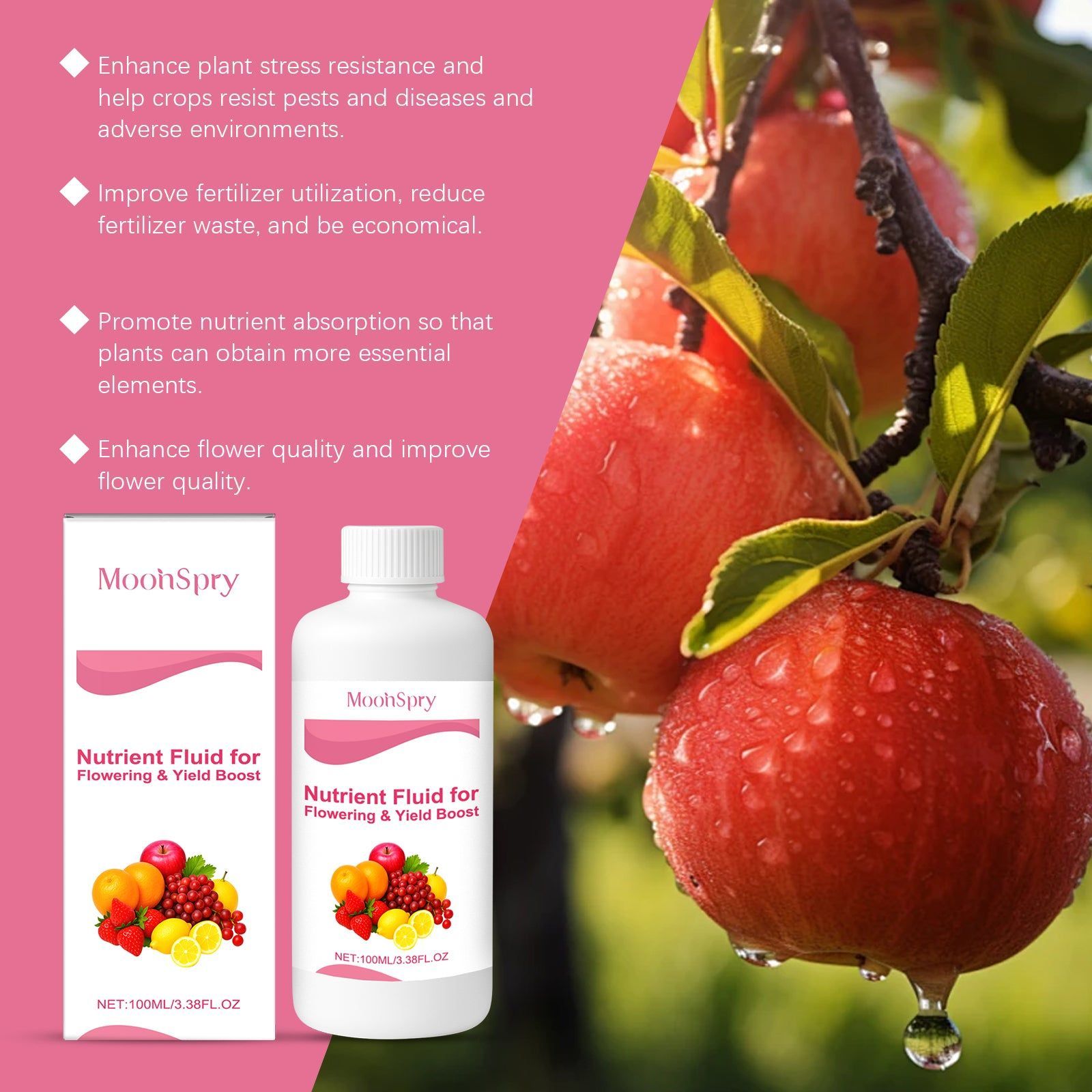 Boost Plant Growth with Flower Nutrient Solution, Horticultural Fertilizer for Flowers and Fruits ,100ml