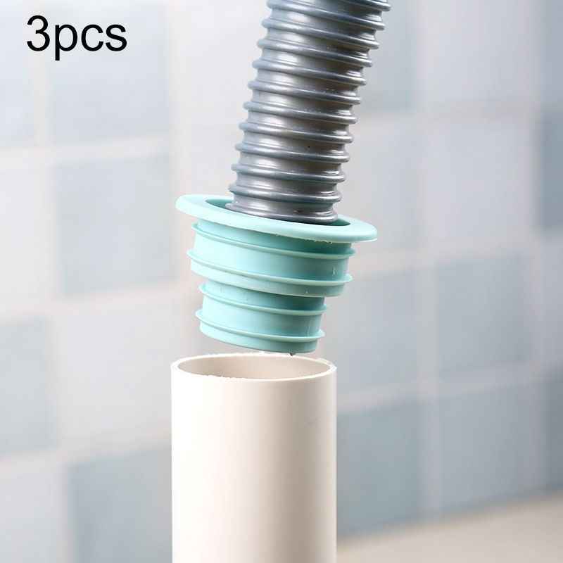 3 PCS Sewer Lengthen Odor-resistant Silicone Joint Kitchen Plumbing Sewer Drain Sealing Plug