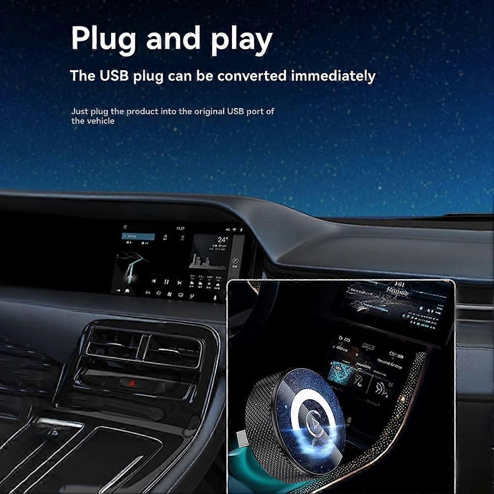 2IN1 Wireless CarPlay Android Auto BT+WIFI USB Adapter Dongle Plug Play Mini Smart Box Converts Wired to Wireless A
