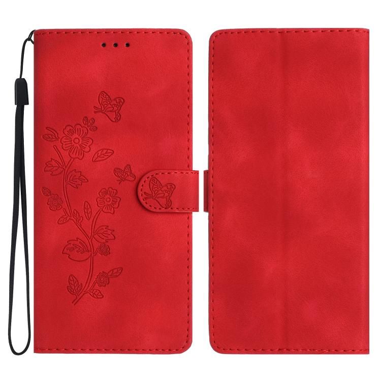 For iPhone 18 Pro Max / iPhone 17 Pro Max Flower Butterfly Embossing Pattern Leather Phone Case