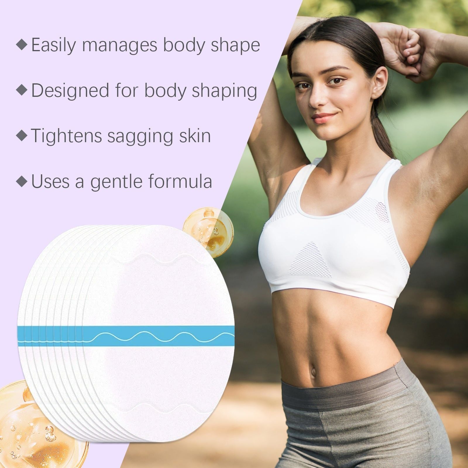Body Care Patch, Firming Skin, Natural Line Enhancer, Refreshing & Nourishing ,10 pieces