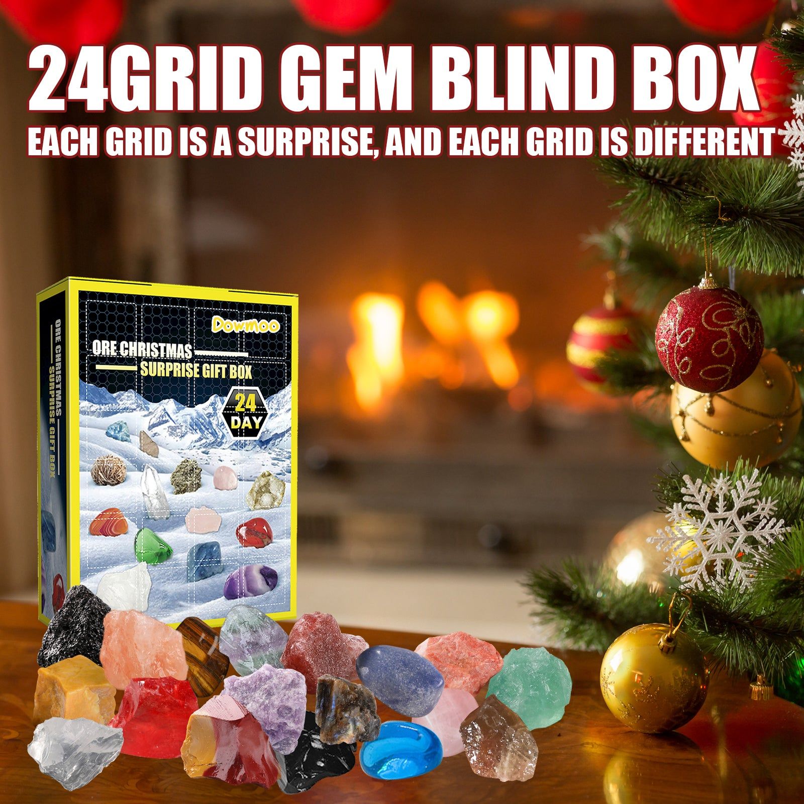Christmas Ore Gift Box, Blind Box Toy, Surprise Puzzle, Kids Holiday Gift ,1pcs