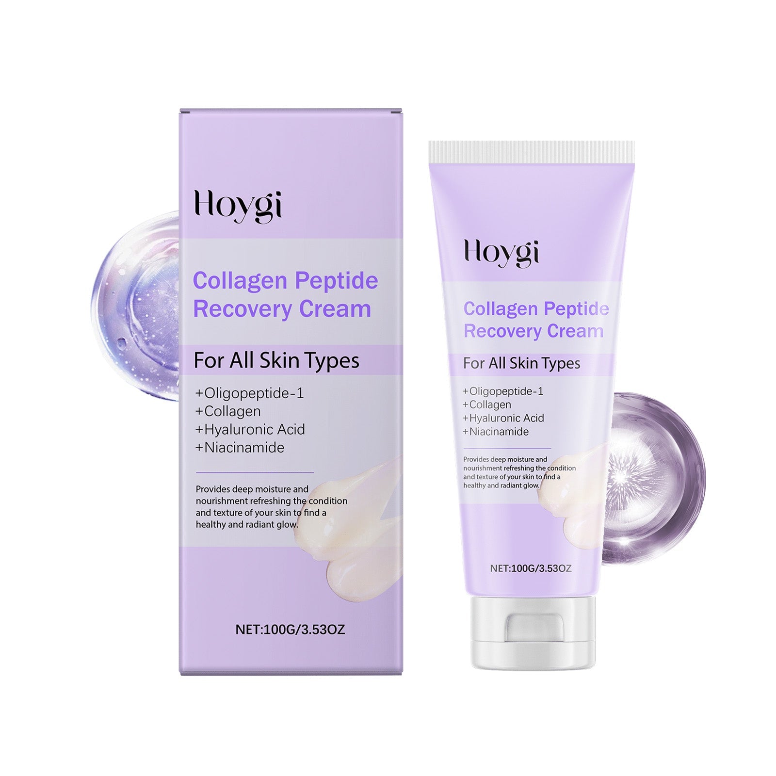 Collagen Peptide Light Wrinkle Repair Cream, Hydrating, Moisturizing, Anti-Aging, Brightening ,100g