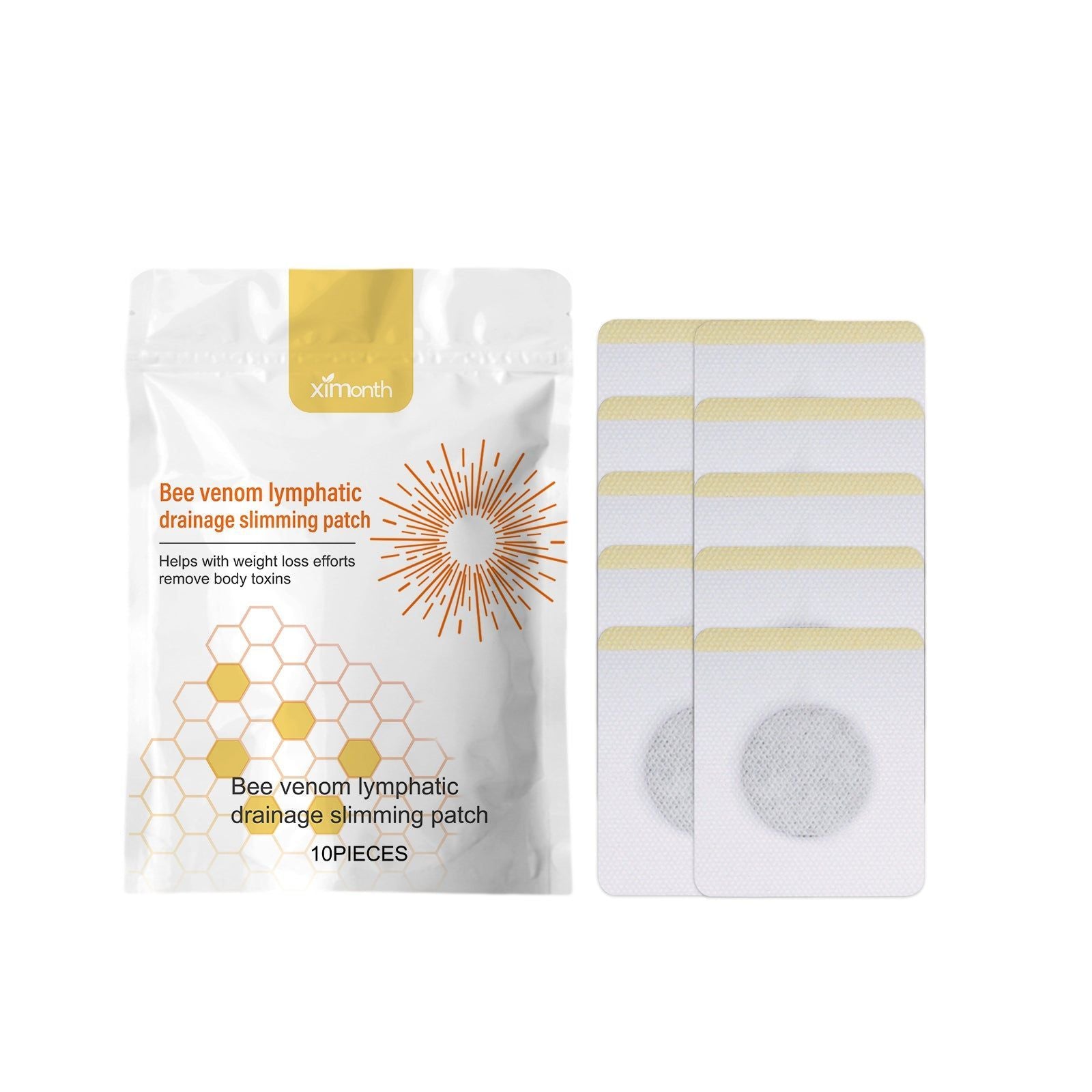 Bee Venom Slimming Toning Patch, Fast Fat Loss, Body Shaping, Lymph Care ,10pcs