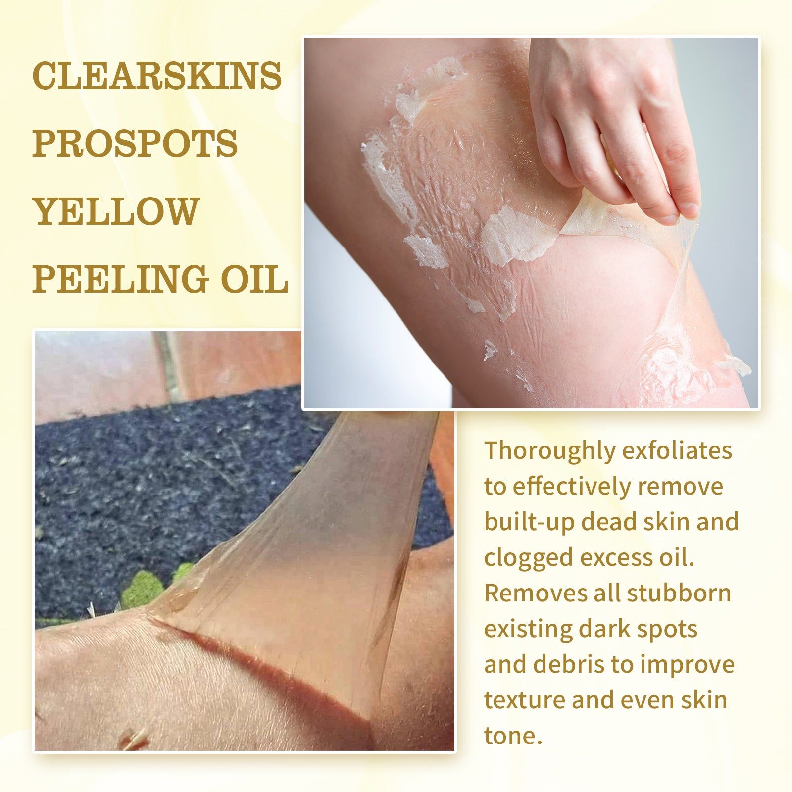 Brightening Skin Exfoliating Oil, Deep Cleansing, Dark Spot Removal, Moisturizing, Natural Glow ,50ml