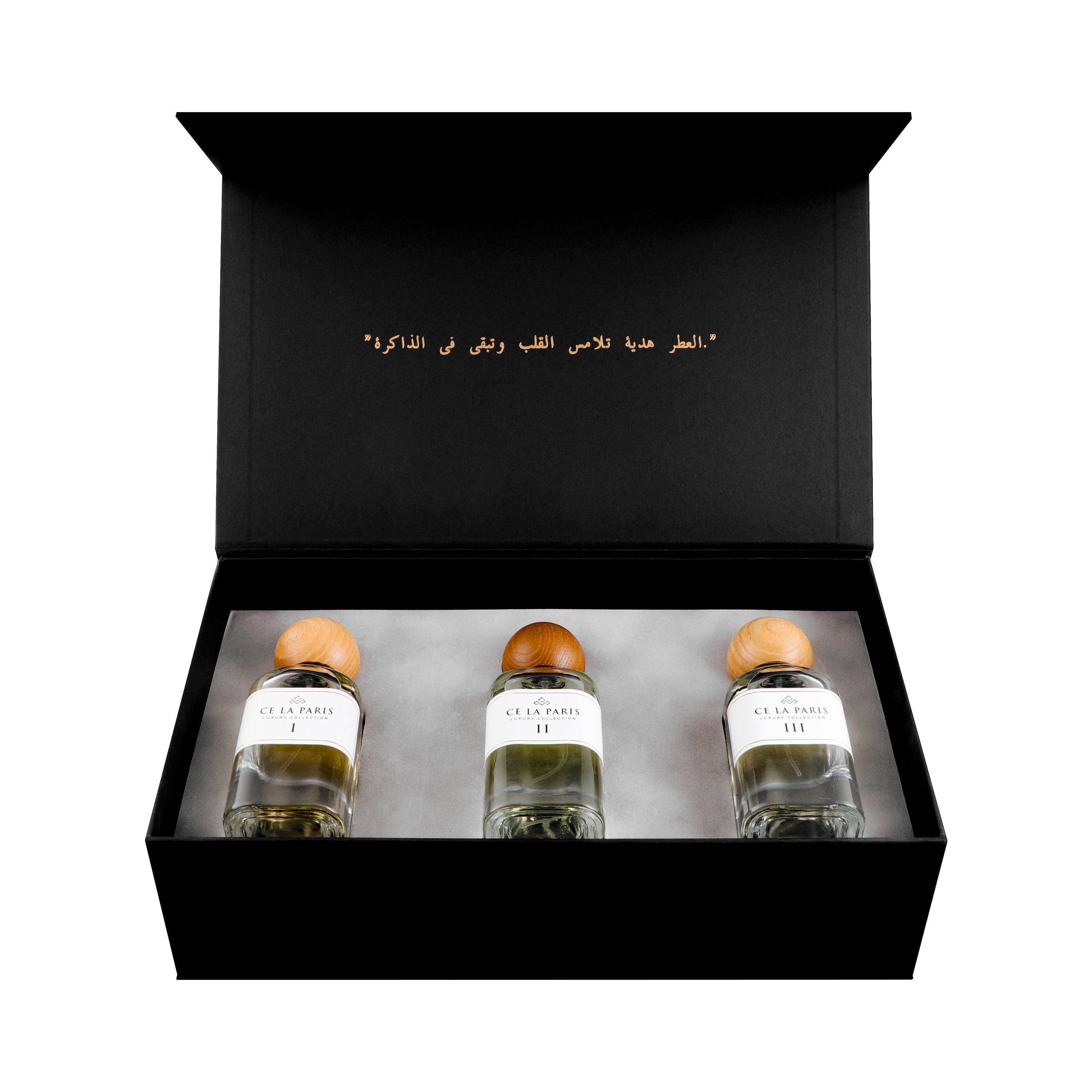 صندوق هدايا «Ce La Paris Luxury Collection»، مجموعة عطور «Eau de Parfum»، 3 × 55 مل