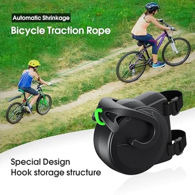 Bike Tow Rope for Kids Bike Trailer Strap Retractable Traction Rope Cycling Towing Pull Rope