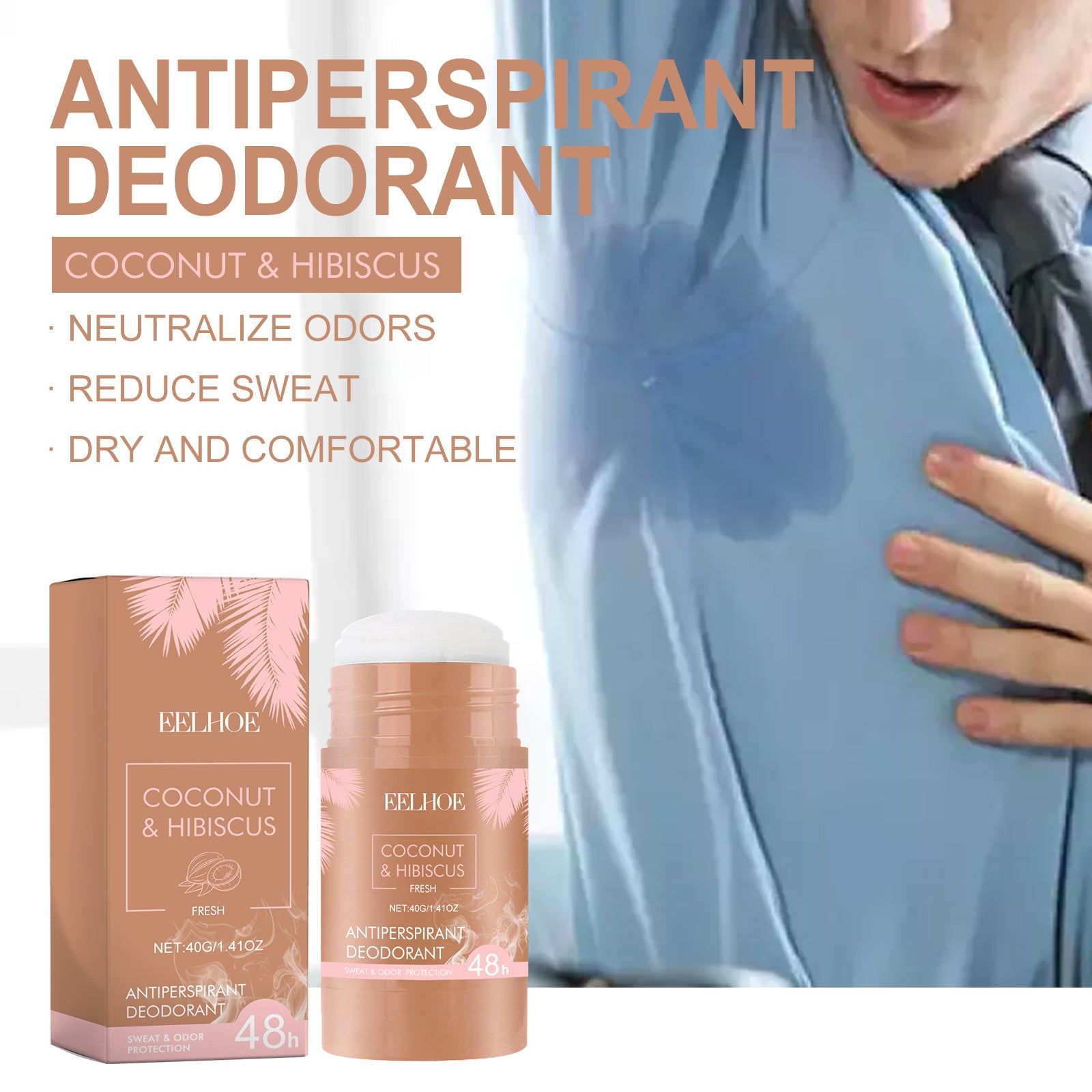 Antiperspirant Deodorant, Long-Lasting Sweat & Odor Control, Skin Dry, Fresh Fragrance ,40g