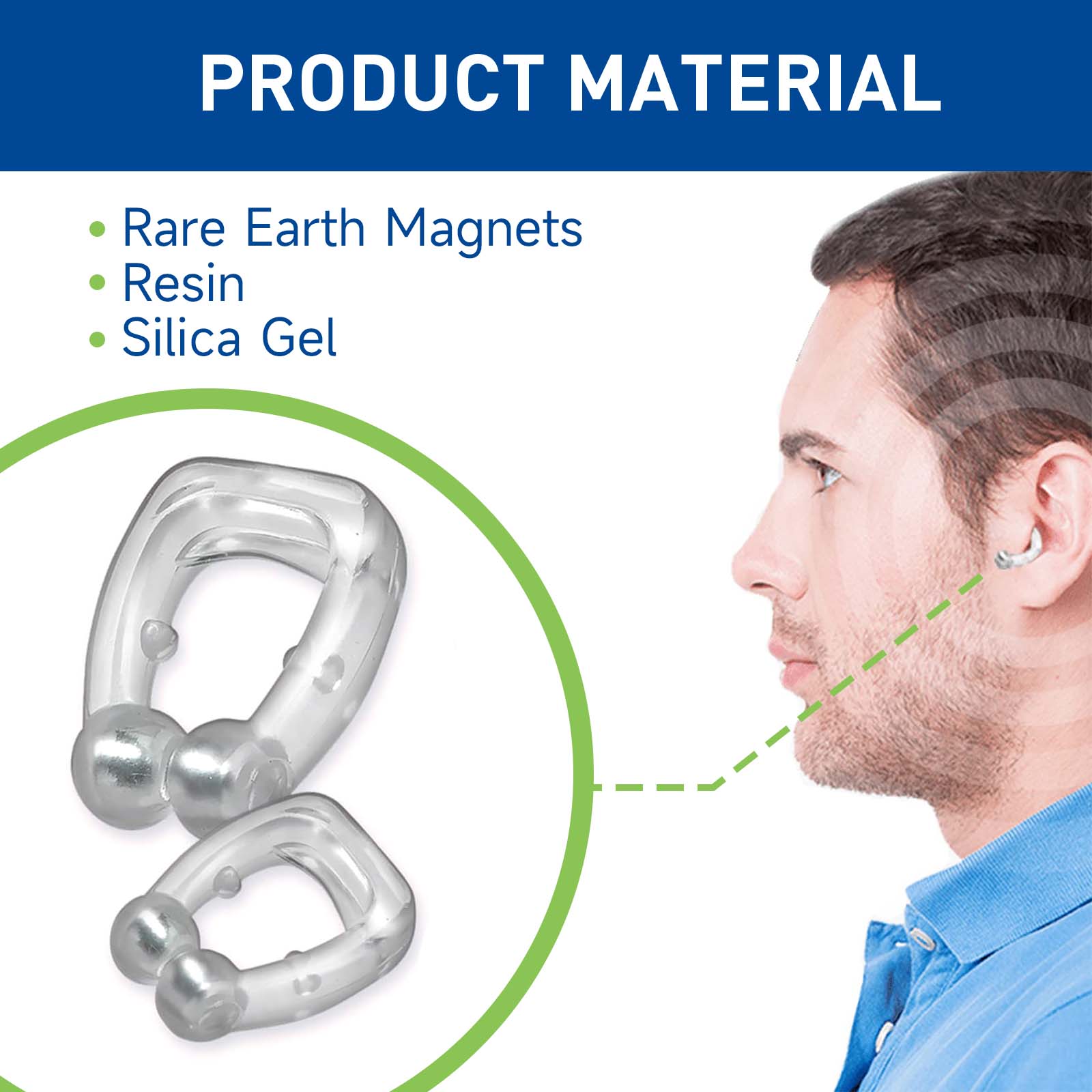 Auri-calm Ear Care Device, Tinnitus Relief, Ear Pain, Sleep Aid, Magnetic Therapy ,2pcs