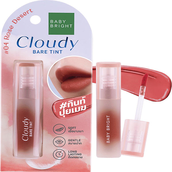 CLOUDY BARE TINT 2.6G BABY BRIGHT (M) #04 ROSE DESERT