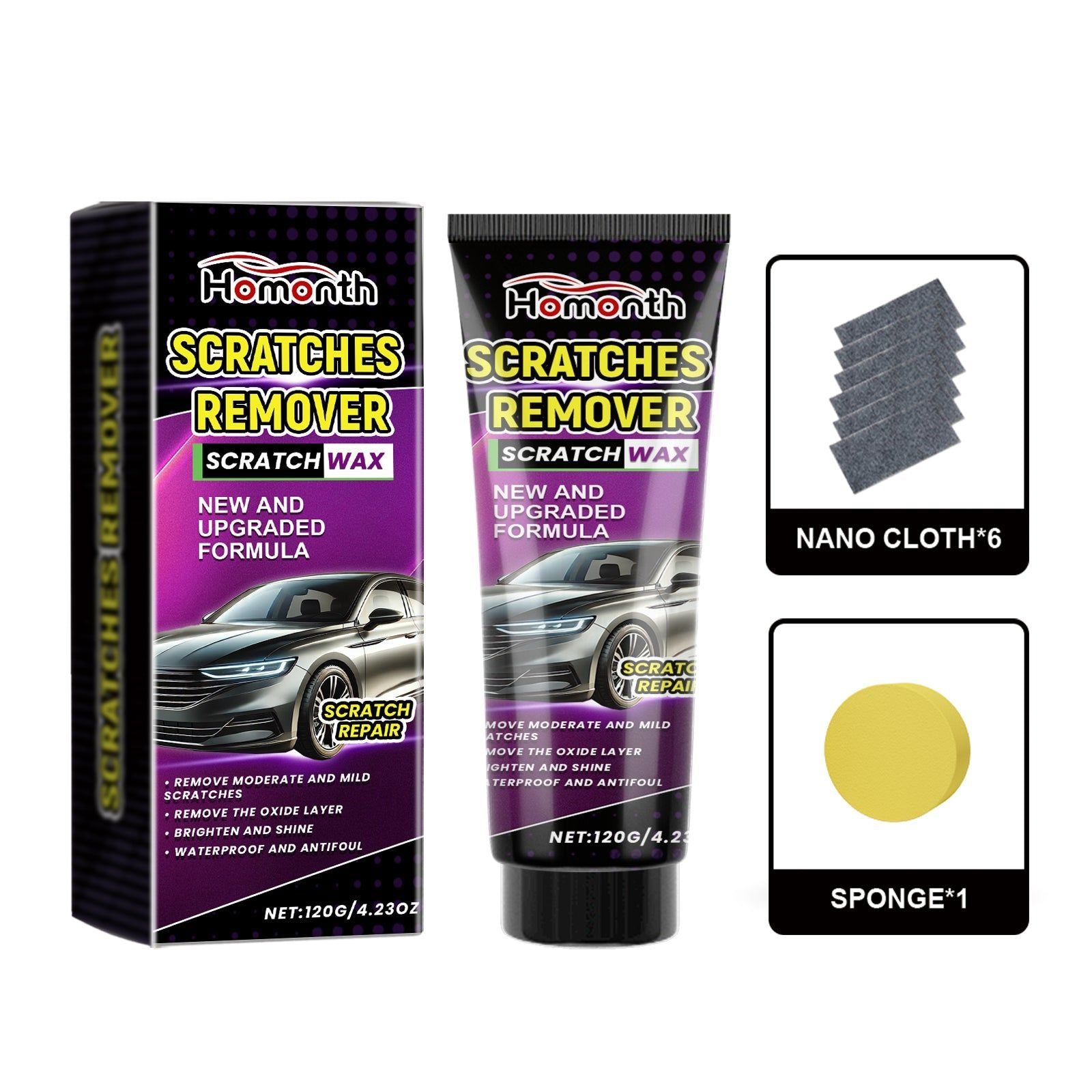 Car Scratch Repair Kit, Nano Technology, Easy Fix for Small Scratches, Car Paint & Headlights ,1set