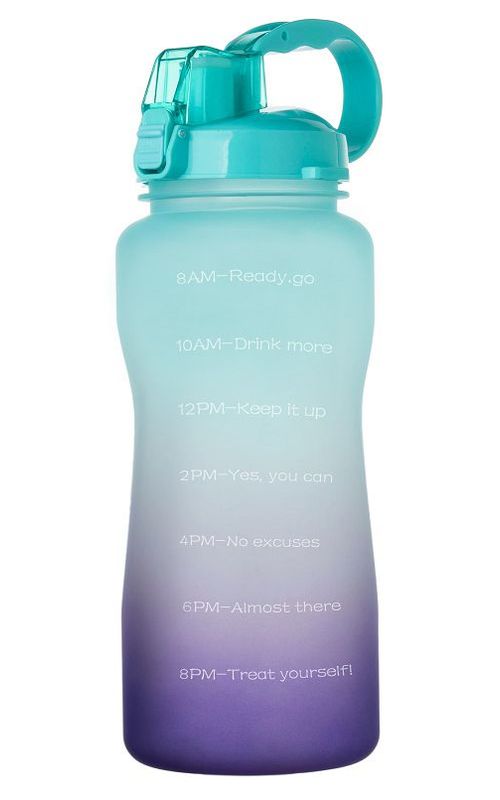Large Capacity Water Bottle Gradient Fitness Sports Water jug With Time Marker