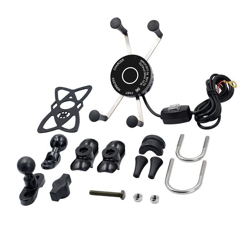 Motorcycle Phone Mount Motorcycle Wireless Fast Charger Waterproof Phone Holders