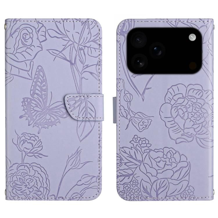 For iPhone 18 Pro Max / iPhone 17 Pro Max Skin Feel Butterfly Embossed Flip Leather Phone Case