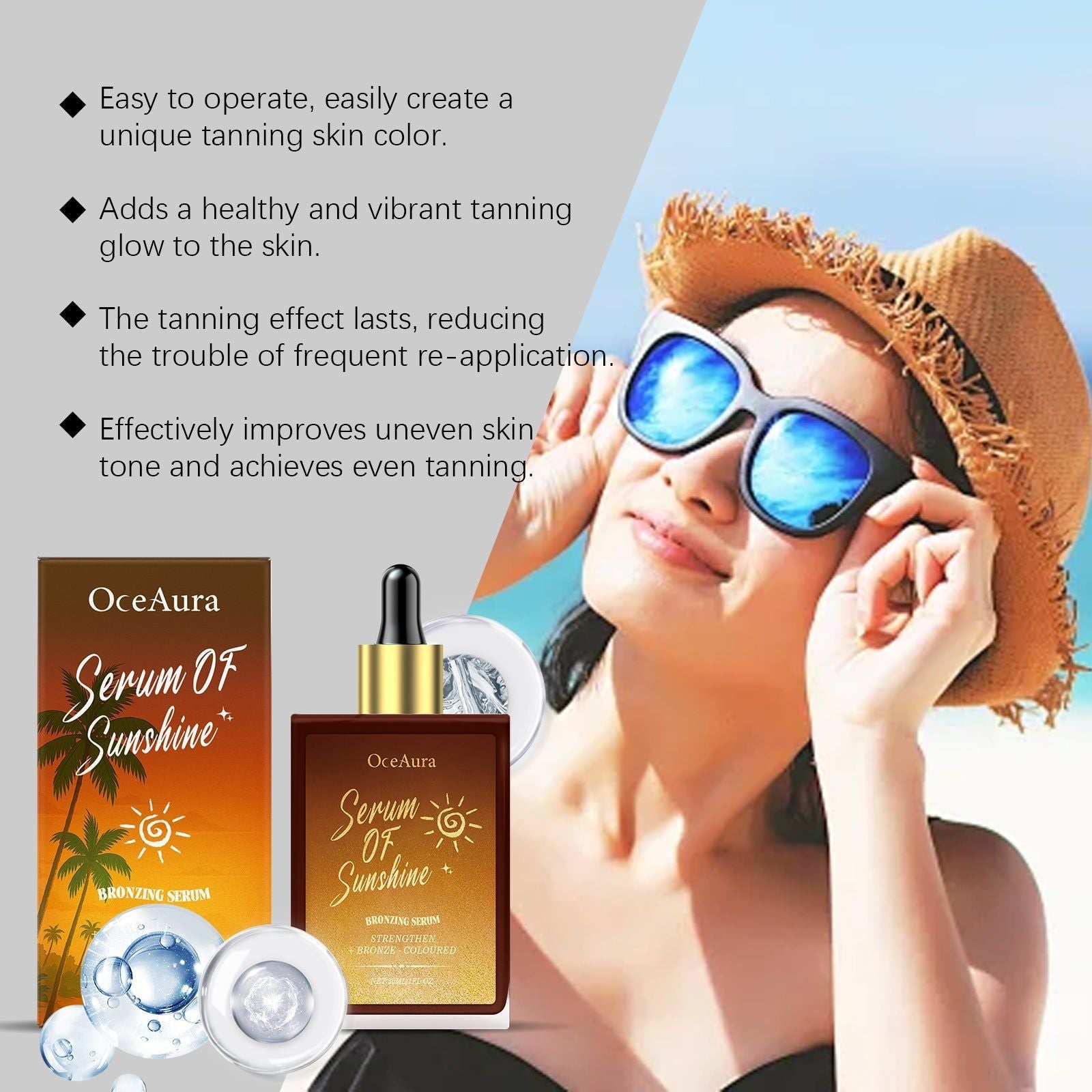 Bronzer Black Essence, Summer Body Care, Natural Tan, Moisturizing, Fast Absorption ,30ml