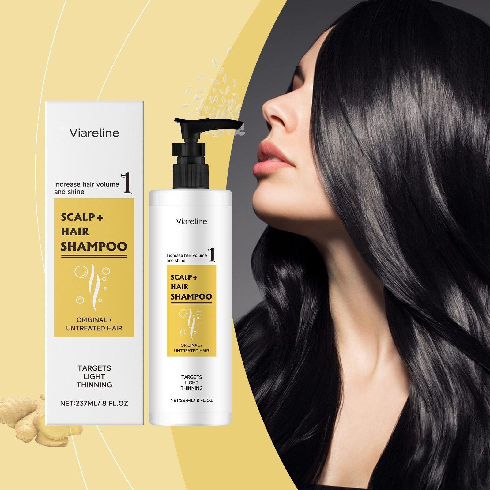 Amino Acid Hair Care Shampoo, Deep Hydrating, Nourishing, Anti-Hair Loss ,237ml