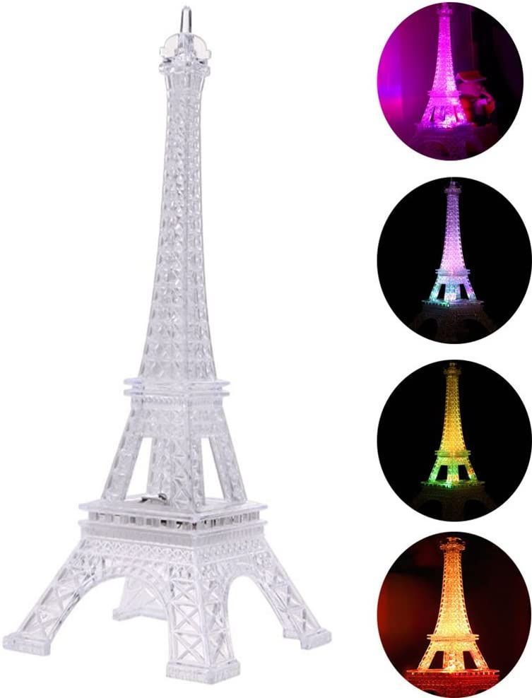 Eiffel Tower Night Light Color Changing Desk LED  Lamp Romantic Bedroom Ornament