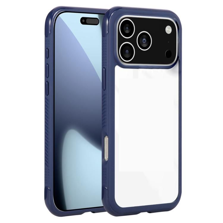 For iPhone 18 Pro Max / iPhone 17 Pro Max Solid Color Edge Transparency Acrylic TPU Phone Case
