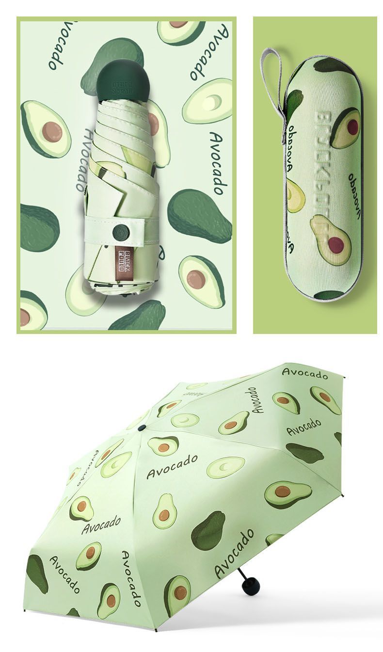 Fruit Mini Umbrella Portable UV Protection Umbrella Windproof Capsule Umbrella