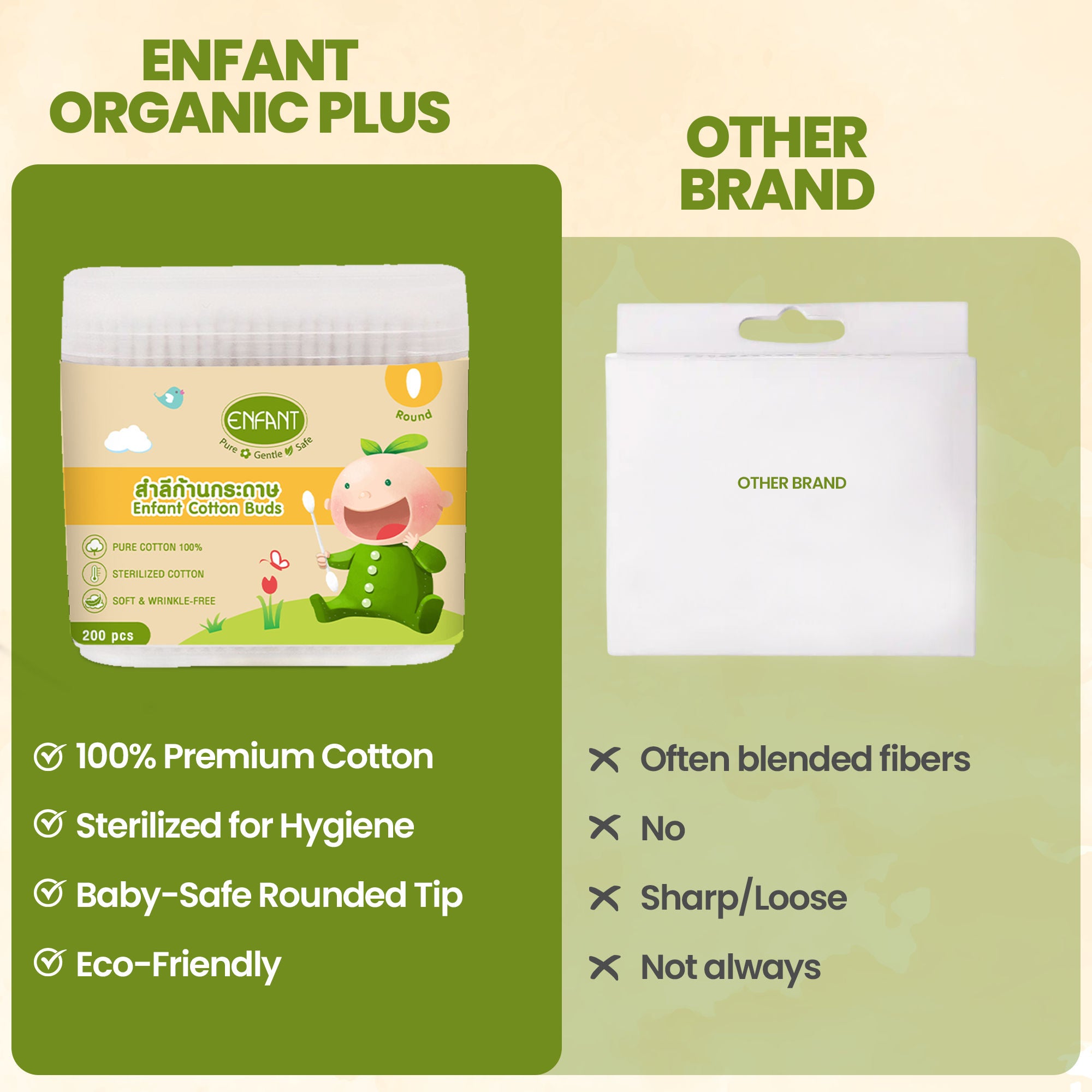 ENFANT Cotton Bud Box Ground & Spiral