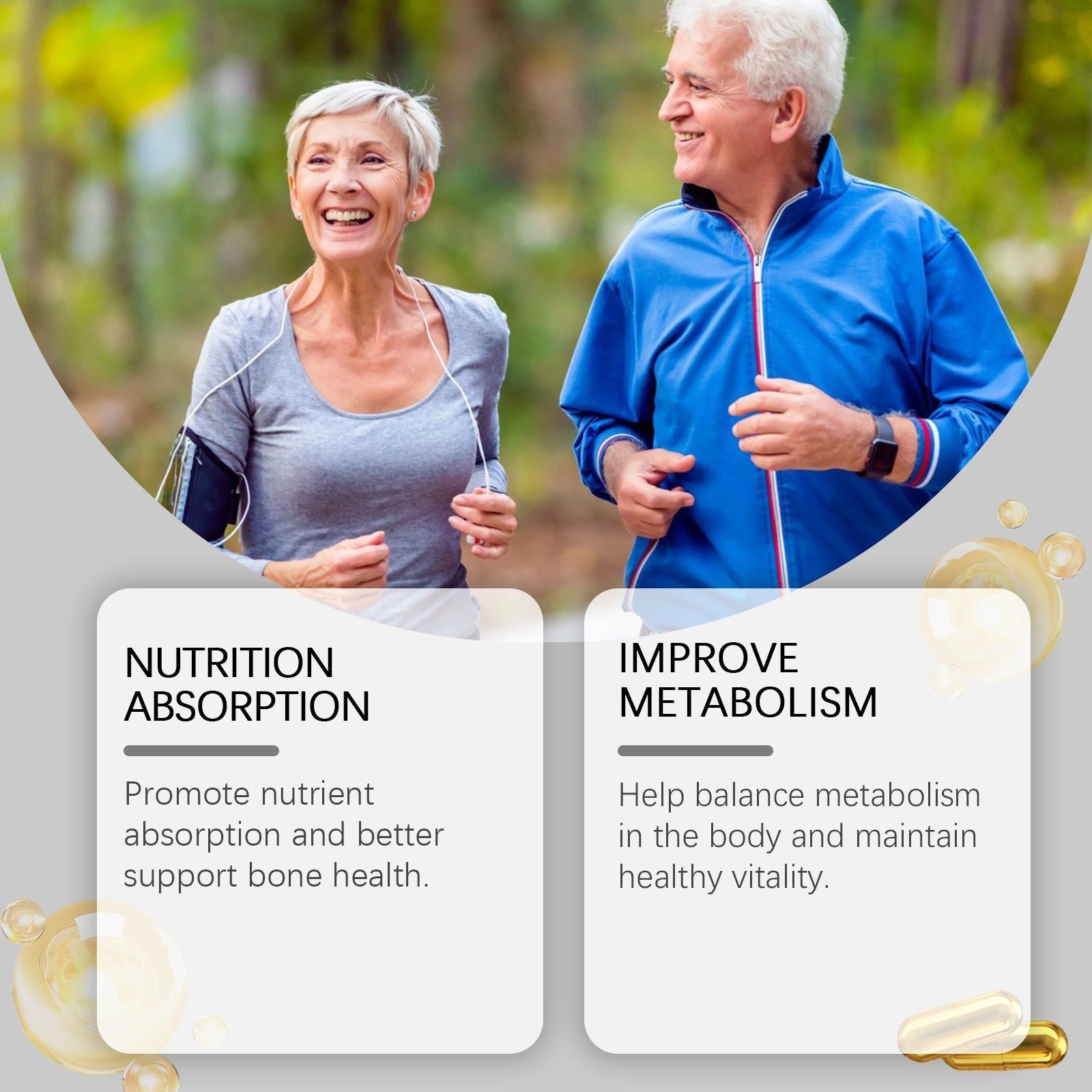 Boost Bone Health with Body Care Capsules, Supports Strong Bones and Vitality ,60pcs
