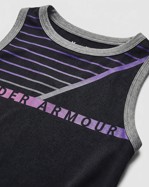 Under Armour Black, Grey & Pink Training Tank