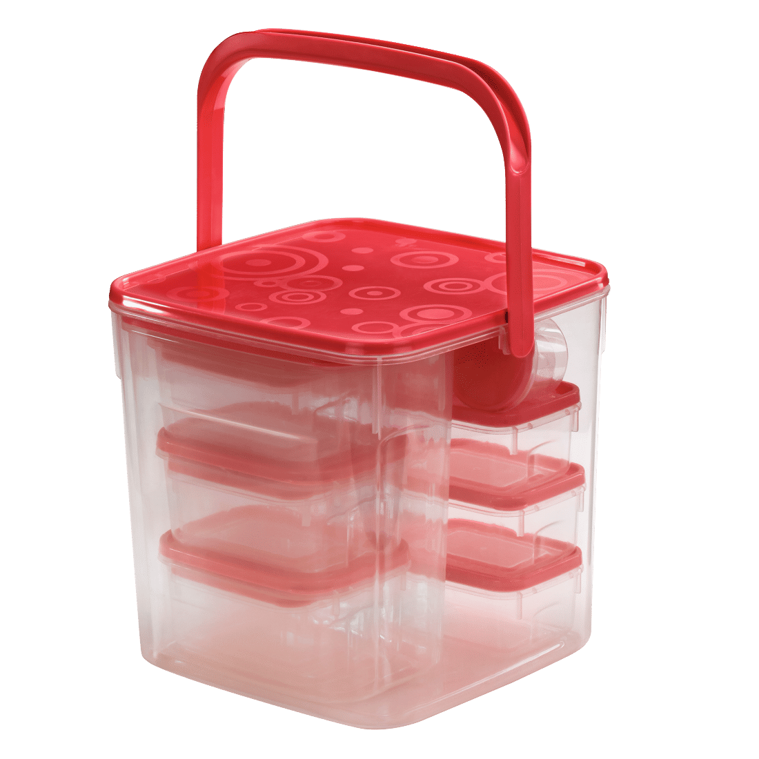 XAVAX 111468 Food Storage Box Set, 18 Pcs., red